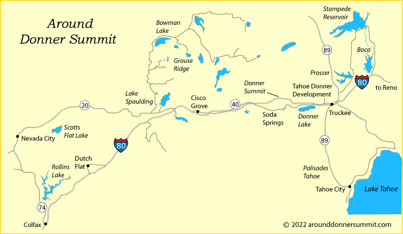 map of greater Donner Summit area, CA
