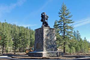 Pioneer Monument statue at Donner Memorial State Park, CA