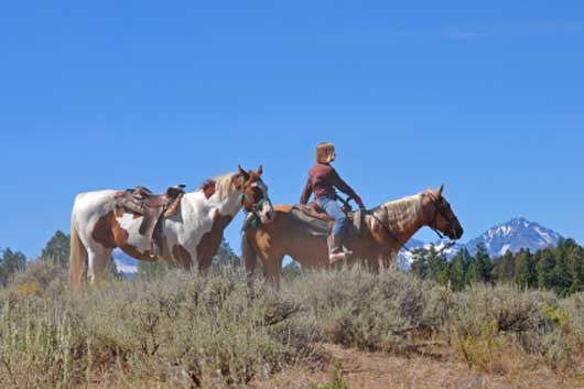 photo of horseback rider near Donner Pass, CA